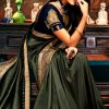 Exclusive Designer Soft Embroidery Saree @ Saree Galore Australia